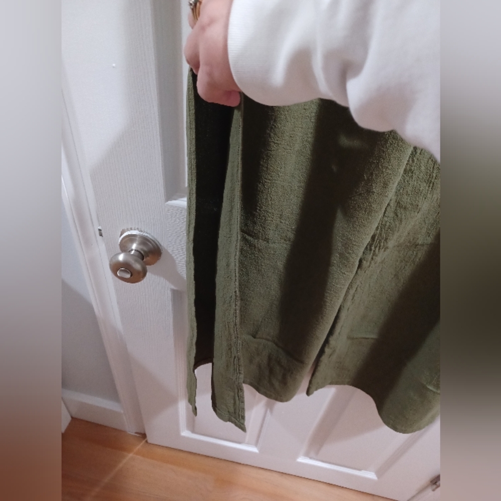 Wide Leg Split Hem Midi Pant - Picture 2 of 5